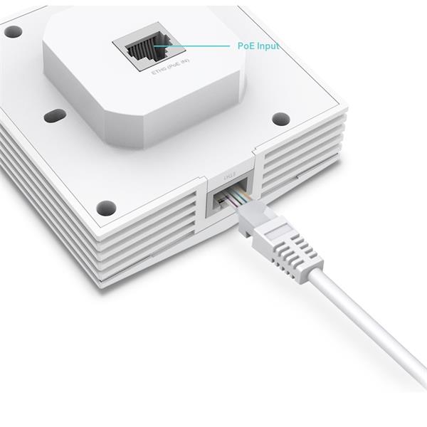 AX3000 Wall-Plate Dual-Band Wi-Fi 6 Access Point  PORT: 2× Gigabit RJ45 Port SPEED: 574Mbps at  2.4 GHz + 2402 Mbps at 5 