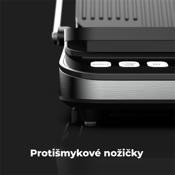AENO Elektrický gril EG5, 2000W, 6 režimov ohrevu, uhol otvorenia -180°, Regulácia teploty, Casovac 