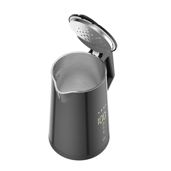 AENO Rychlovarná smart kanvica EK7S - cierna 2200W,1,7 l,Strix,dvojité steny,regulácia teploty,WiFi, LEDdisplej,auto vyp 