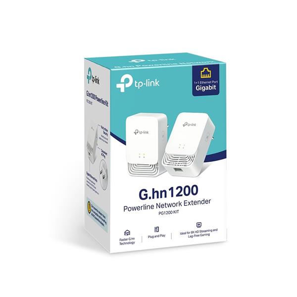 G.hn1200 Powerline Kit SPEED: 607 Mbps Powerline SPEC: Maxlinear CPU, G.hn, 1× Gigabit Port FEATURE: Plug and Play, tpPL 