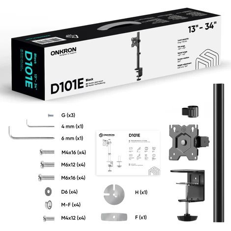ONKRON Stolný držiak na monitor,13 až 34"max 8 kg, čierny 