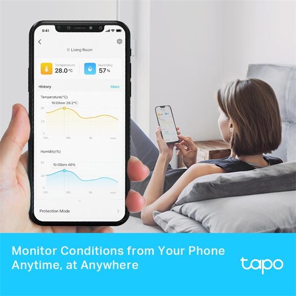 Smart Temperature and Humidity Monitor SPEC: 868 MHz, battery powered(2*AAA), 2.7 inch E-ink display, temperature range  