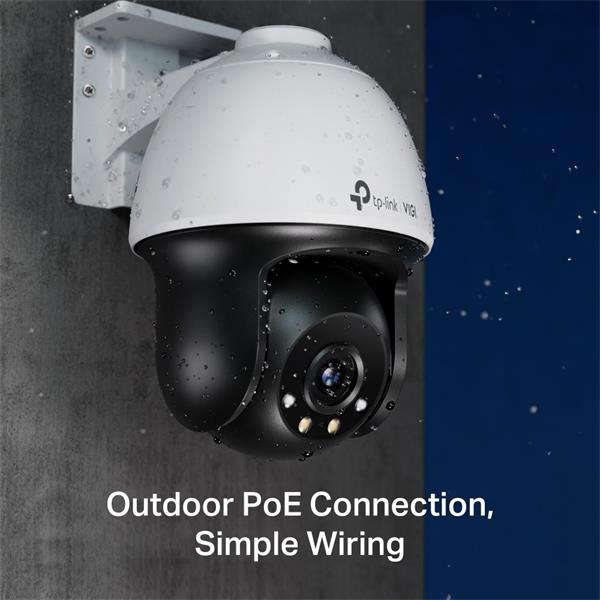 4MP Full-Color Pan/Tilt Network Camera SPEC:H.265+/H.265/H.264+/H.264, 1/3" Progressive Scan CMOS, Color/0.04 Lux@F1.6,  