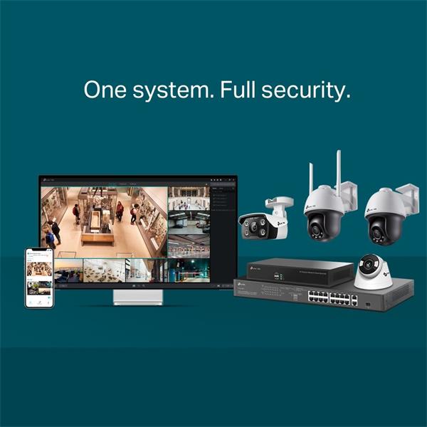4MP Full-Color Pan/Tilt Network Camera SPEC:H.265+/H.265/H.264+/H.264, 1/3" Progressive Scan CMOS, Color/0.04 Lux@F1.6,  