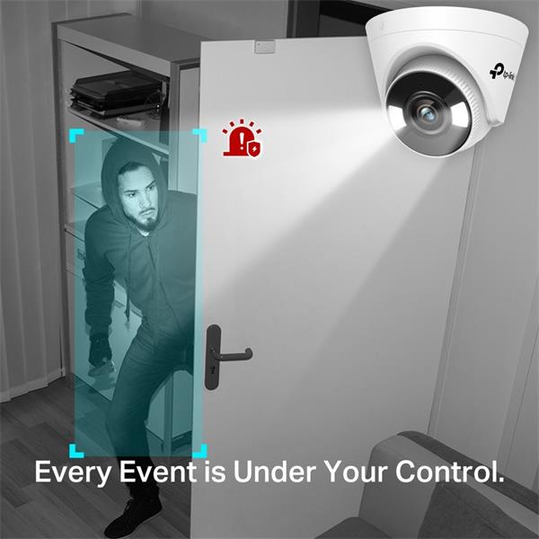 4MP Full-Color Wi-Fi Turret Network Camera SPEC:2.4G 150Mbps, 2*2 MIMO, H.265+/H.265/H.264+/H.264, 1/3" Progressive Scan 