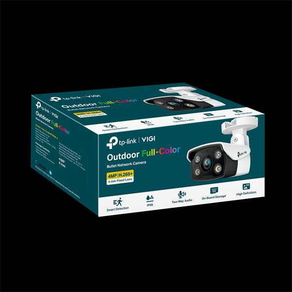 4MP Outdoor Full-Color Bullet Network Camera SPEC: H.265+/H.265/H.264+/H.264, 1/3" Progressive Scan CMOS, Color/0.04 Lux 