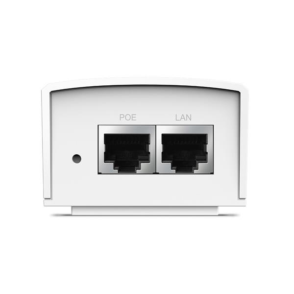 Omada 48V Passive PoE Injector Adapter PORT: 1× Gigabit PoE Port, 1× Gigabit Non-PoE Port SPEC: Data and Power Carried o 
