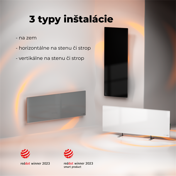 AENO AGH4S Premium Eco Smart Ohrievač, čierny, LED, WI-FI, max 700W, Infra 