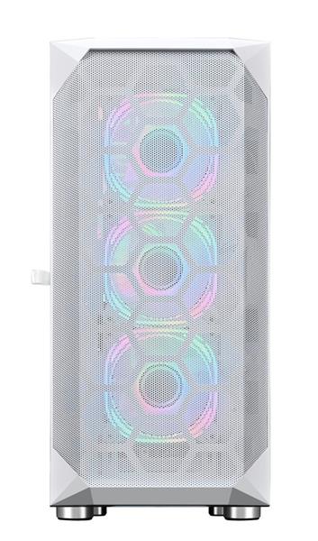 1stCOOL MiddleTower Wind Storm White, E-ATX, USB3.0 + set 4x ARGB fan, biela 