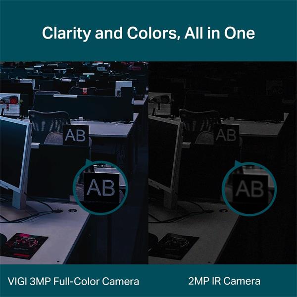 3MP Full-Color Turret Network Camera SPEC:H.265+/H.265/H.264+/H.264, 1/2.8" Progressive Scan CMOS, Color/0.005 Lux@F1.6, 