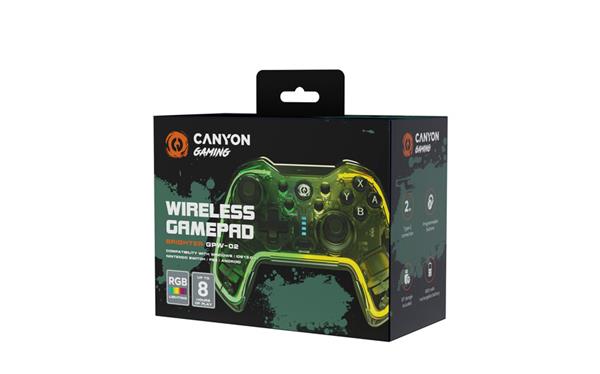 Canyon GPW-02, Brighter bezdrôtový gamepad 5v1 Win PC, Nintendo Switch, iOS 13.0+, Android, PS3 
