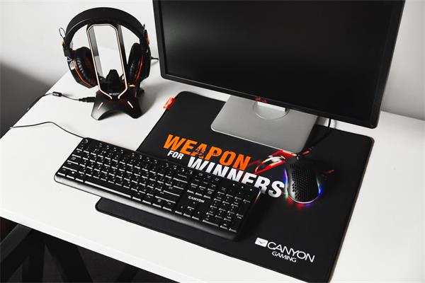 Canyon HKB-20, klávesnica, USB, séria Velvet Tread - tichá 104 kláv, 13 multimed., štíhla, čierna, SK/CZ 
