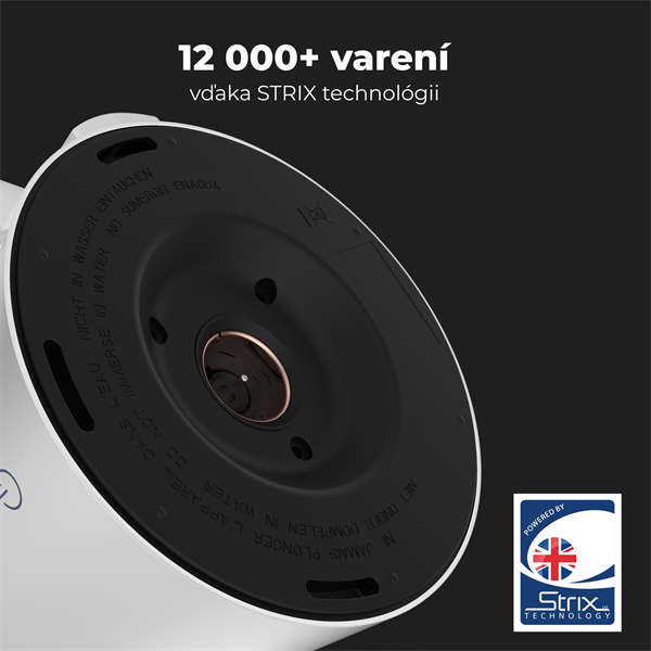 AENO Rýchlovarná smart kanvica EK8S biela, 2200W,1,7 l,Strix,dvojité steny,regulácia teploty,WiFi, LEDdisplej,auto vyp 