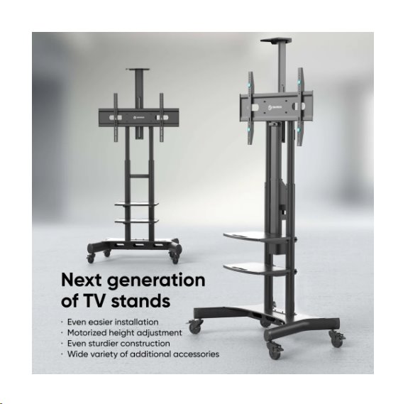 ONKRON Mobilný motorizovaný TV stojan s diaľkovým ovládaním,  50""- 86"" do 90 kg, TS1881 eLift VESA: 200x200 - 800x500  