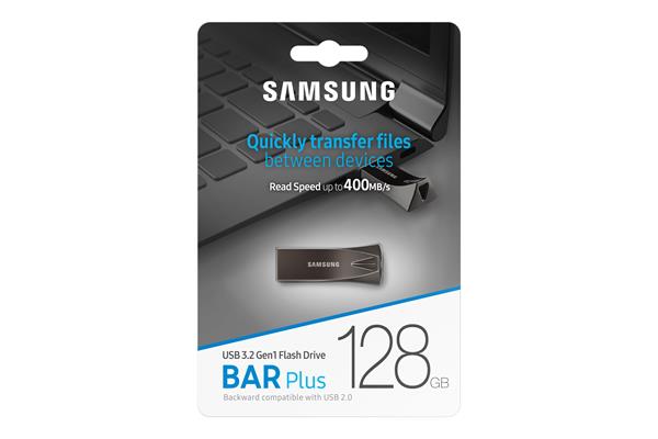 128 GB . USB 3.2 Flash Drive Samsung BAR Plus Titan Gray 