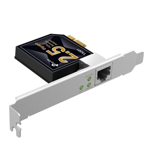2.5 Gigabit PCI Express Network Adapter SPEC: PCIe 2.1 ×1 FATURE: Support 2.5/1 Gbps and 100 Mbps Network Standards 