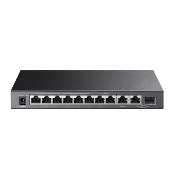 10-Port Gigabit Desktop Switch with 6-Port PoE+ and 2-Port PoE++ PORT: 2× Gigabit PoE++ Ports, 6× Gigabit PoE+ Ports, 2x 