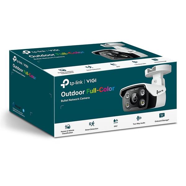 3MP Outdoor Full-Color Bullet Network Camera SPEC: H.265+/H.265/H.264+/H.264, 1/2.8" Progressive Scan CMOS, Color/0.005  