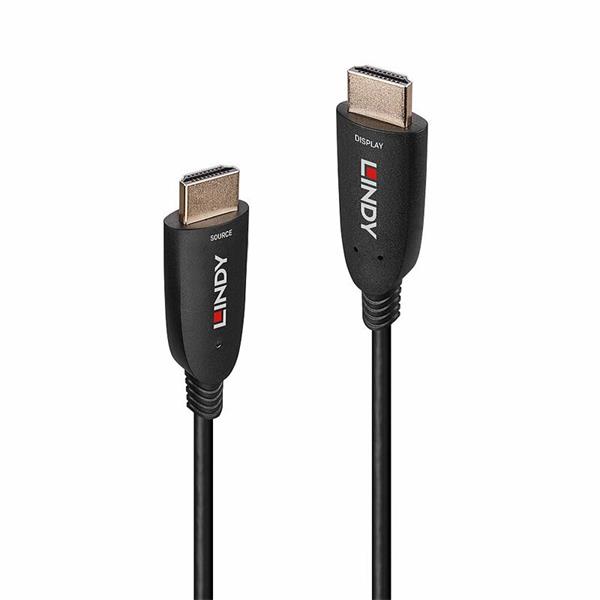 Lindy HDMI M/M 10m, Ultra High Speed+Eth, 8K@60Hz, akt.opt., čierny 
