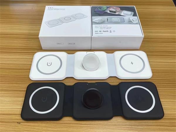 1stCOOL Qi bezdrôtová prenosná nabíjačka 3v1, MagSafe, biela, USB-C 