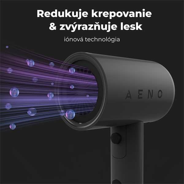 AENO skladací sušič vlasov HD2,1700W-2000W, ionizátor,3rýchlosti, cest. taška 