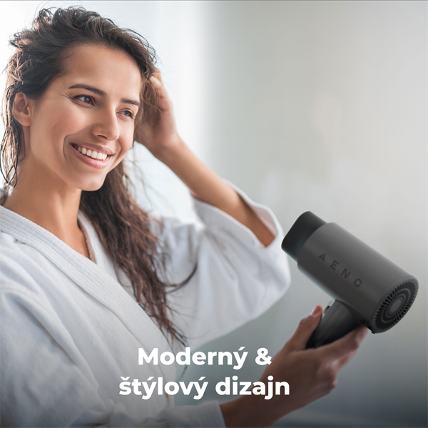 AENO skladací sušič vlasov HD2,1700W-2000W, ionizátor,3rýchlosti, cest. taška 