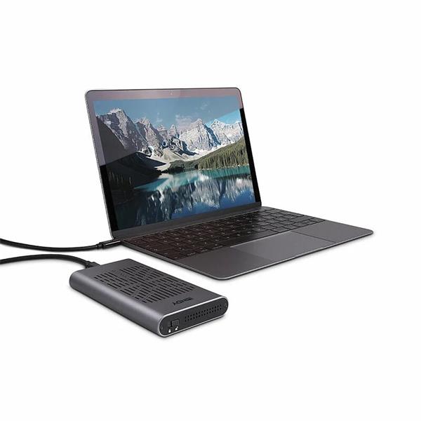 Lindy externý box / Adaptér USB 3.1 Typ C na 2x NVMe M.2 SSD HDD (B+M-key), Klonovanie,10Gbps, strieborný 