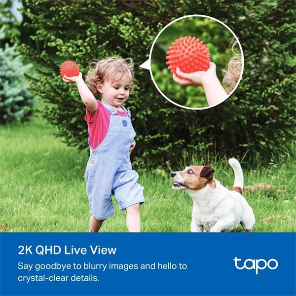 "Solar-Powered Security Camera Kit 1 × Tapo C425, 1 × Tapo A201 SPEC:2K QHD (2560x1440), 2.4 GHz, 10000mAh rechargeable  