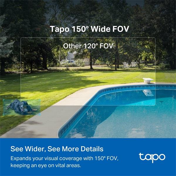 "Solar-Powered Security Camera Kit 1 × Tapo C425, 1 × Tapo A201 SPEC:2K QHD (2560x1440), 2.4 GHz, 10000mAh rechargeable  