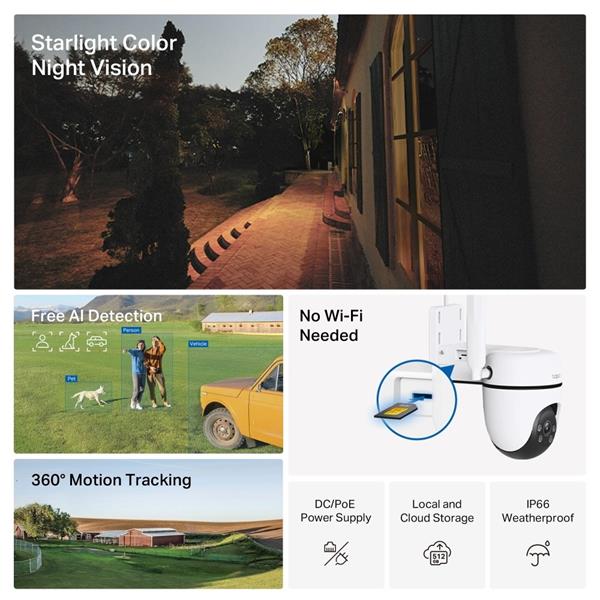 Outdoor Pan/Tilt 4G LTE Camera SPEC: 1080p (1920x1080), 4G LTE (LTE-FDD: B1/3/5/7/8/20/28, LTE-TDD: B38/40/41), 1 × Exte 
