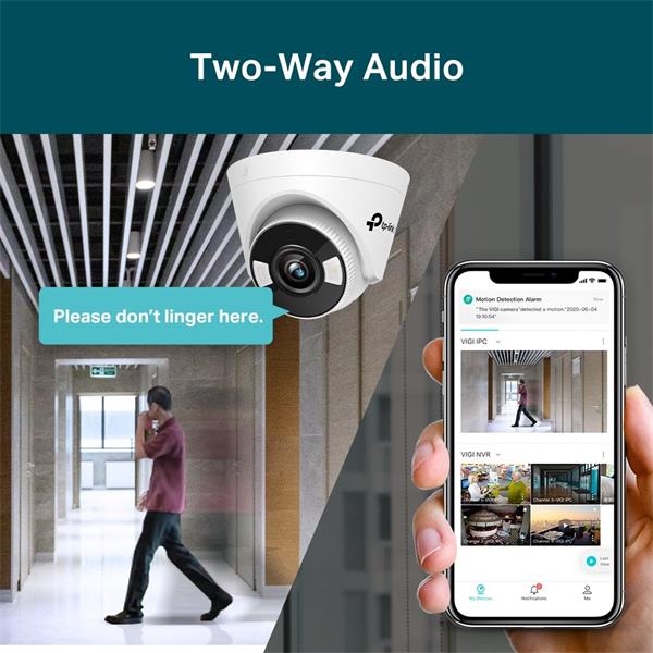 5MP Full-Color Turret Network Camera SPEC:H.265+/H.265/H.264+/H.264, 1/2.7" Progressive Scan CMOS, Color/0.005 Lux@F1.6, 