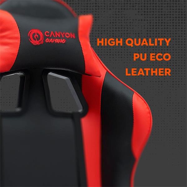 Canyon SGCH2, Core, ergonomické herné kreslo, čierno-červené 