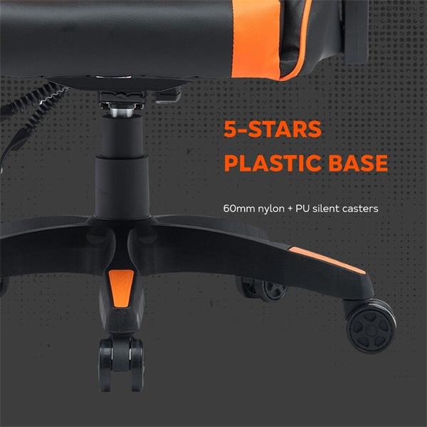 Canyon SGCH2, Core, ergonomické herné kreslo, čierno-oranžové 