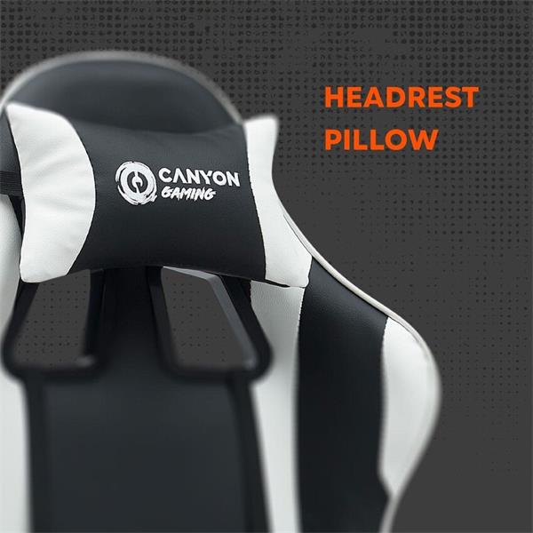 Canyon SGCH2, Core, ergonomické herné kreslo, čierno-biele 
