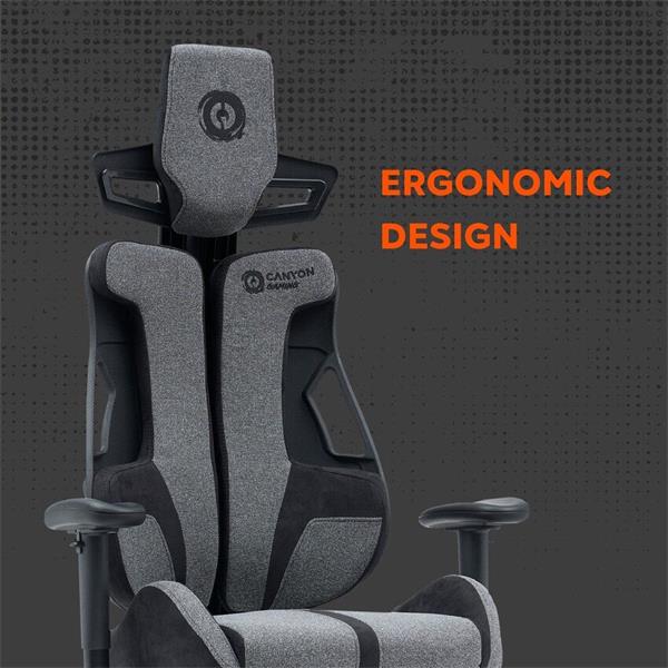 Canyon ABCH01, Morphos, prémiové ergonomické herné kreslo, čierne 