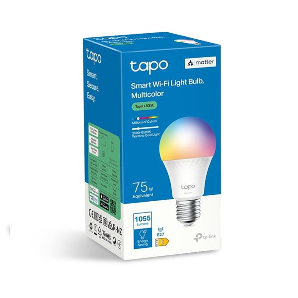 Smart Light Bulb, Multicolor,Matter SPEC: A60 bulb, E27 base, 220~240V, 50/60 Hz, 8.6W, 16 Million Colors, 2500K-6500K,  