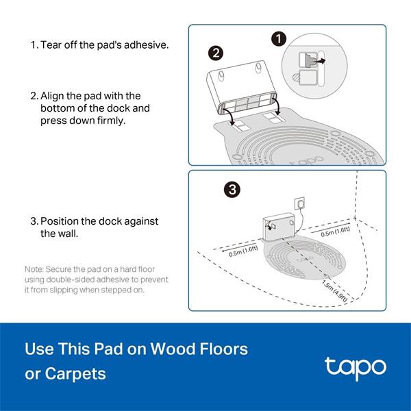 Tapo Robot Vacuum Waterproof Mat  SPEC: Tapo Robot Vacuum Waterproof Mat ×1 Suitable for Tapo RV30 Max , Tapo RV20 Max 