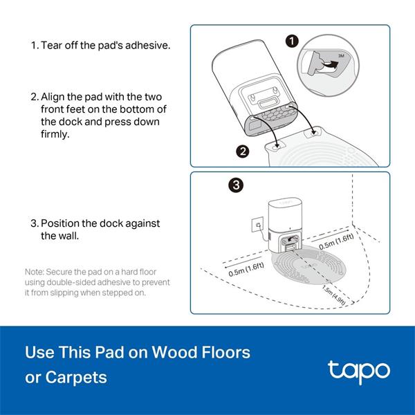  Tapo Robot Vacuum Waterproof Mat  SPEC:  Tapo Robot Vacuum Waterproof Mat ×1 Suitable for Tapo RV30 Max Plus, Tapo RV20 