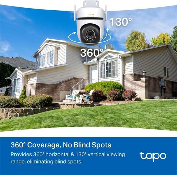 Outdoor Pan/Tilt Security Wi-Fi Camera SPEC: 3K 5MP (2880x1620), 2.4 GHz, 2 × External Antennas, 1 × Ethernet Port, Hori 