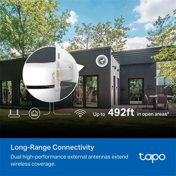 Outdoor Pan/Tilt Security Wi-Fi Camera SPEC: 3K 5MP (2880x1620), 2.4 GHz, 2 × External Antennas, 1 × Ethernet Port, Hori 