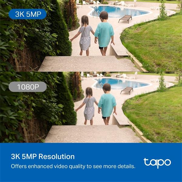 Outdoor Pan/Tilt Security Wi-Fi Camera SPEC: 3K 5MP (2880x1620), 2.4 GHz, 2 × External Antennas, 1 × Ethernet Port, Hori 