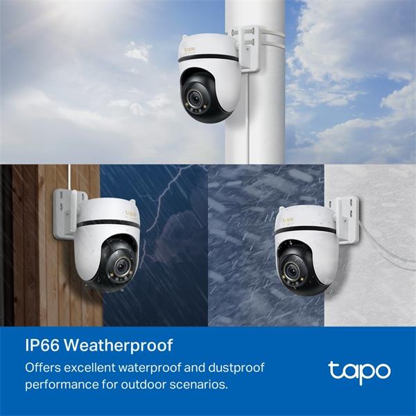 Outdoor Pan/Tilt Security Wi-Fi Camera SPEC: 3K 5MP (2880x1620), 2.4 GHz, 2 × External Antennas, 1 × Ethernet Port, Hori 