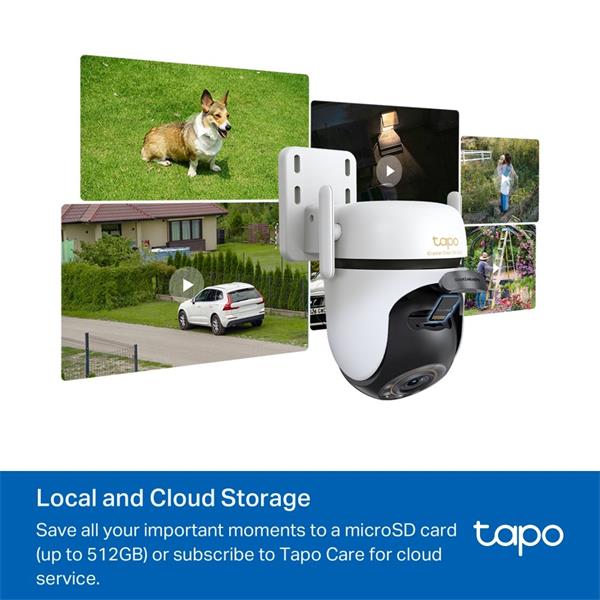 Outdoor Pan/Tilt Security Wi-Fi Camera SPEC: 3K 5MP (2880x1620), 2.4 GHz, 2 × External Antennas, 1 × Ethernet Port, Hori 