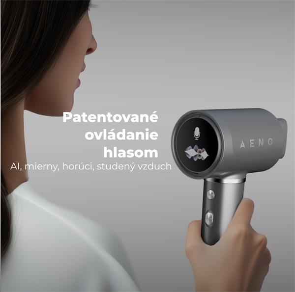 AENO AI ProDryer Fén HD5 biely, 100km/h, Hlasové ovl., ionizátor, AI, NTC, Gravity/Infra senzor, 67 dB, LED 