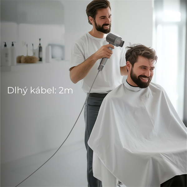 AENO AI ProDryer Fén HD5 šedý, 100km/h, Hlasové ovl., ionizátor, AI, NTC, Gravity/Infra senzor, 67 dB, LED 