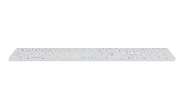 Canyon HKB-W11, 2v1 bezdrôtová klávesnica, vodeodolná, 12 multim. kláves, RGB podsv, plnoh. veľkosť, štíhla, SK/CZ, biel 