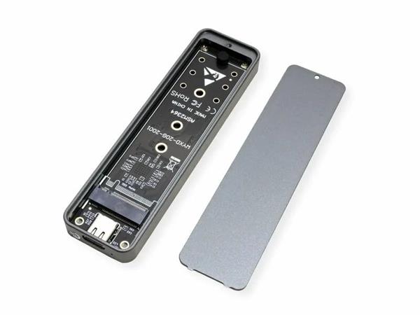 Value Externý box / Adaptér USB 3.2 Gen 2x2 Typ C na NVMe M.2 SSD HDD (M-key), 20Gbps, čierny 