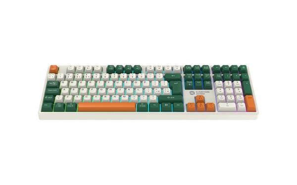 Canyon GKW-11, Shadder, 3v1 bezdrôtová herná klávesnica, lineárna, mech. spínače, tichá, 19 režimov podsvietenia, CZ/SK 