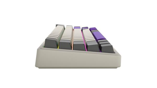 Lorgar KBP70MW, Profi bezdrôtová mechanická herná klávesnica, Wireless 2.4 GHz/ BT 5.0/káblová, US layout, béžová 