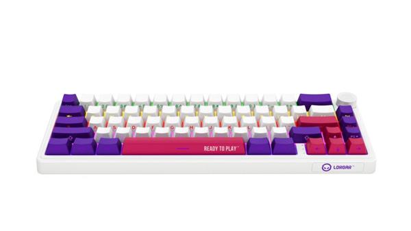 Lorgar KBP70MW, Profi bezdrôtová mechanická herná klávesnica, Wireless 2.4 GHz/ BT 5.0/káblová, US layout, biela 